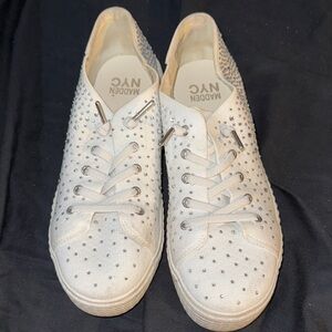 Steve Madden White Studded Sneakers